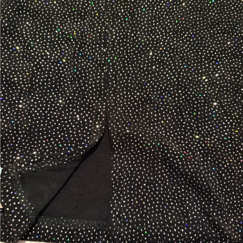 Necessary Objects Black Sparkle Short Sleeve Top - image 4